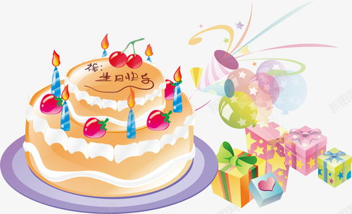 蛋糕生日卡通海報促銷矢量圖 免費下載 頁面網頁 平面電商 創意素材 生日蛋糕素材